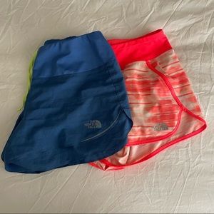 Bundle of two women’s north face running/athletic shorts
